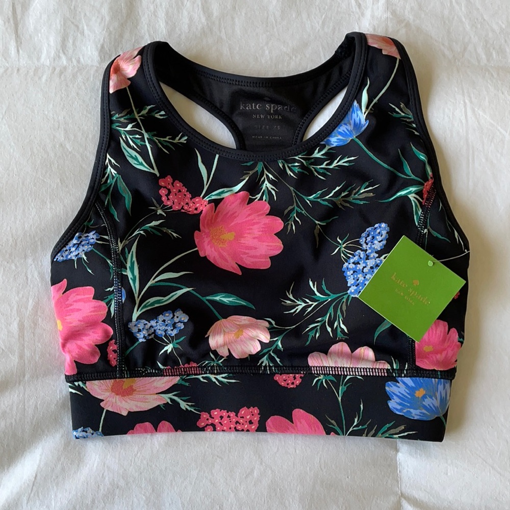 Kate Spade Blossom Sports Bra NWT